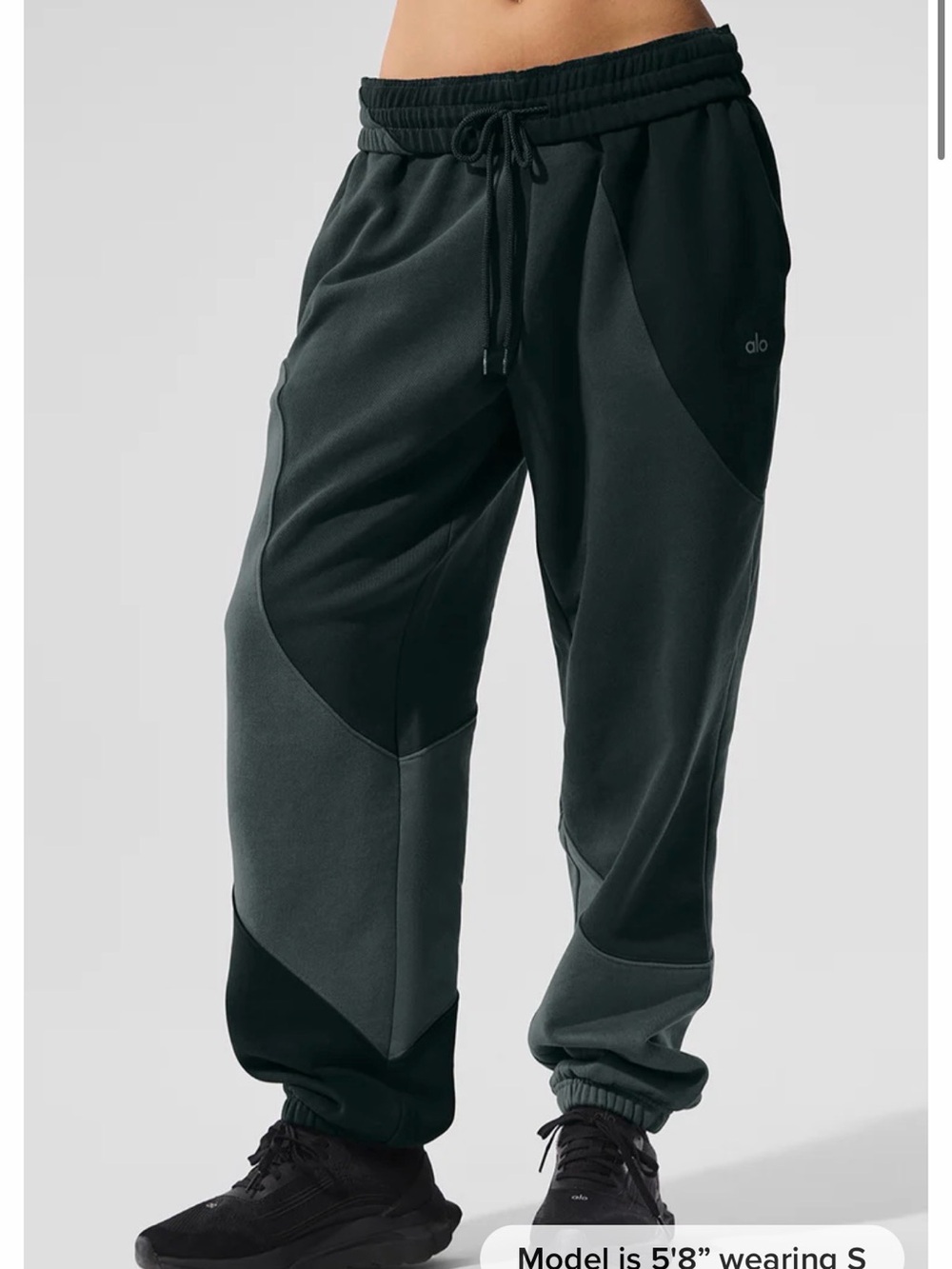 Alo Women's Green Panel Jogger Pants